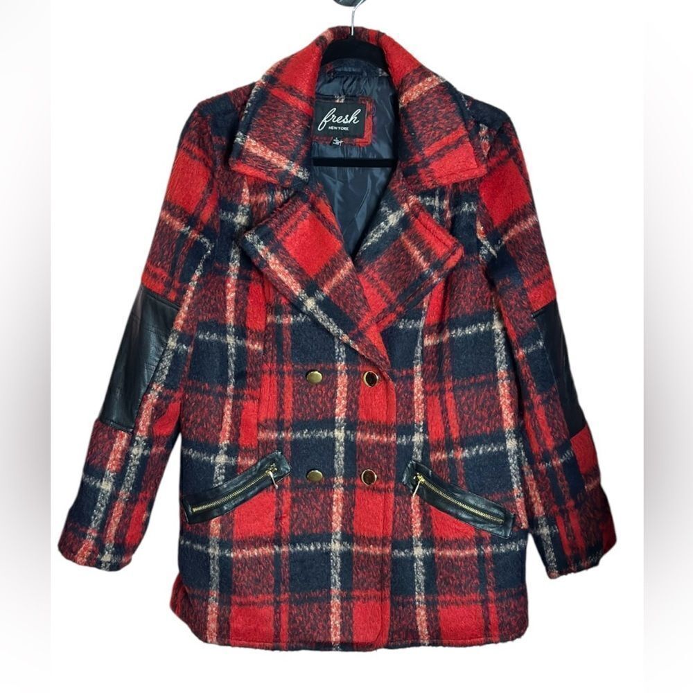 Fresh Plaid Coat Size Large